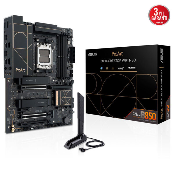 Asus Proart B850 Creator Wifi Neo 9000 Mhz (oc) Ddr5 Am5 Soket M.2 Hdmi Dp Atx Anakart 2