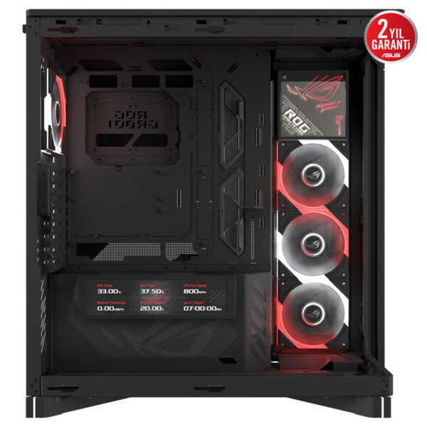 Asus Rog Cronox Gr801 Argb Panaromik Temperli Cam Lcd Ekranlı Full Tower E Atx Gaming Kasa 10