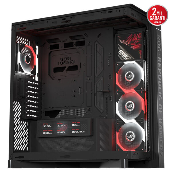 Asus Rog Cronox Gr801 Argb Panaromik Temperli Cam Lcd Ekranlı Full Tower E Atx Gaming Kasa 11