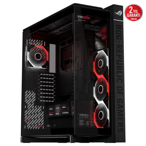 Asus Rog Cronox Gr801 Argb Panaromik Temperli Cam Lcd Ekranlı Full Tower E Atx Gaming Kasa 2