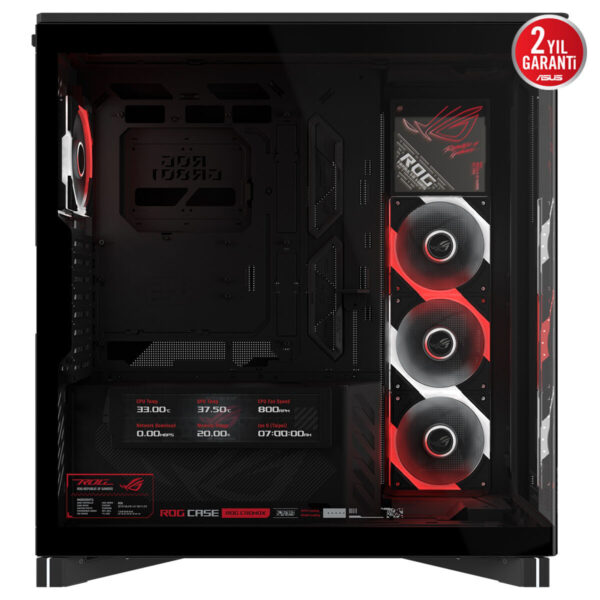 Asus Rog Cronox Gr801 Argb Panaromik Temperli Cam Lcd Ekranlı Full Tower E Atx Gaming Kasa 9
