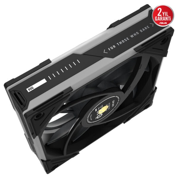 ASUS ROG Eurux GR120 ARGB 120mm kasa fanı, siyah gri renkli yüksek performanslı soğutma fanı ve LED ARGB ışıklandırma özelliğiyle kasa içi hava akışını artırır.