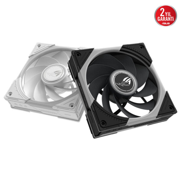 ASUS ROG Eurux GR120 ARGB 120mm kasa fanı siyah ve şeffaf çift paketli soğutma fanı, ARGB aydınlatma ile yüksek hava akışı sağlayan kasa fanı.