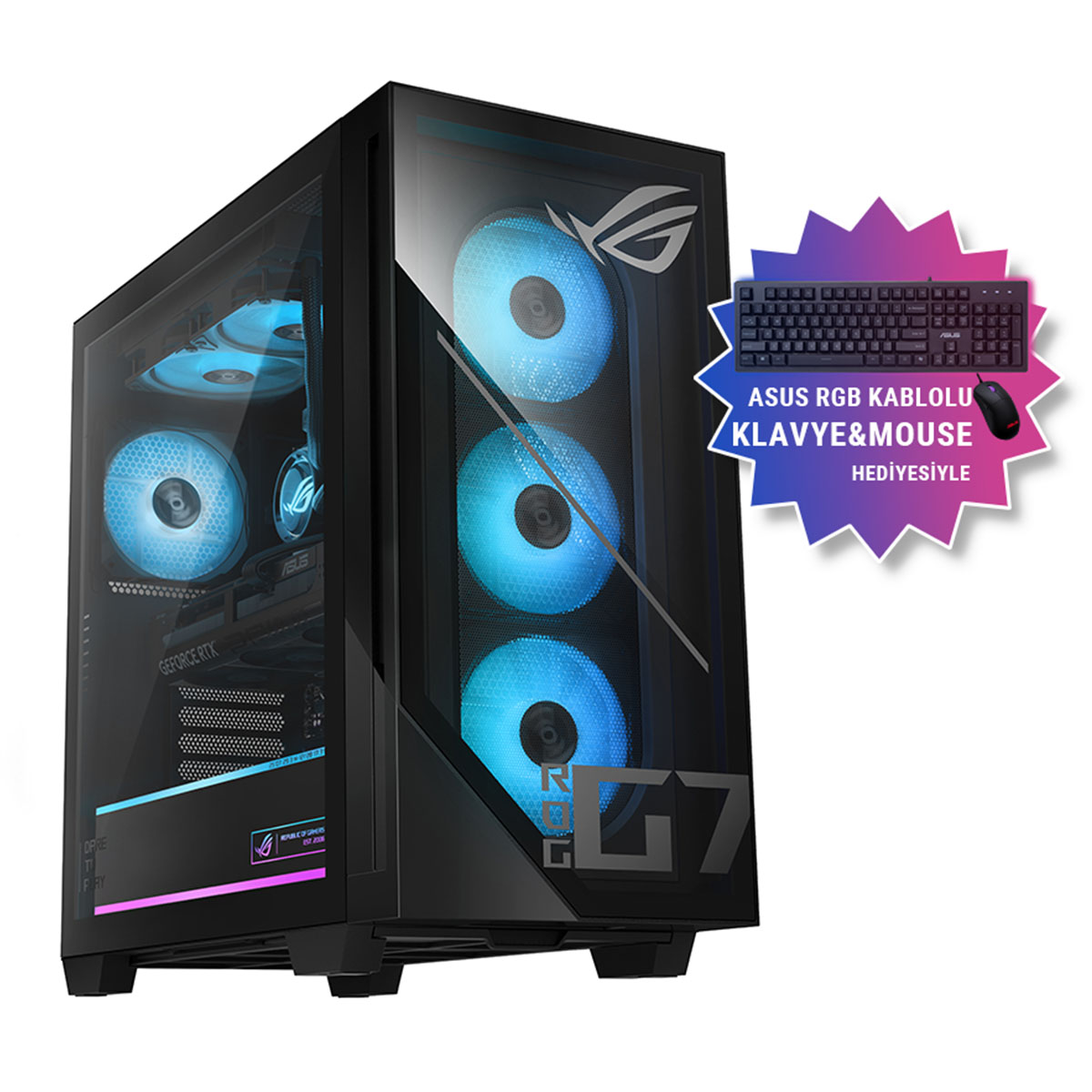Asus Rog G700 G700tf 09285k0980 Gaming Intel Core Ultra 7 265kf 64gb Ddr5 2tb Ssd Rtx 5080 Prime 16gb 850w 80+ Gold Freedos Gaming Masaüstü Bilgisayar 1