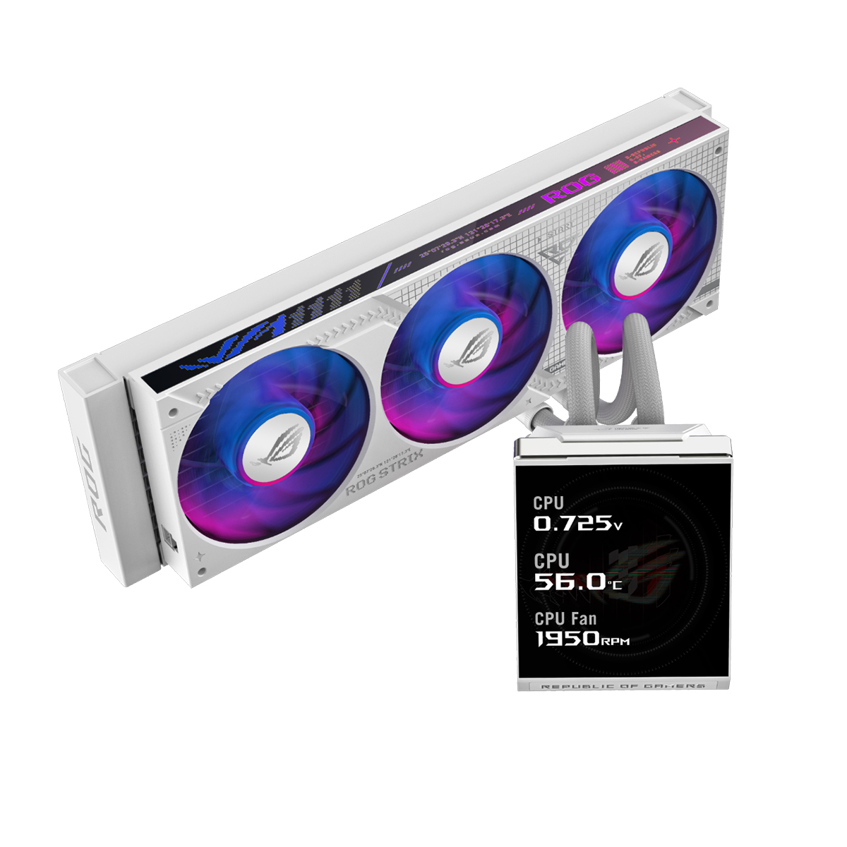 Asus Rog Strix Slc Iv 360 Argb Lcd White Edition 360mm Islemci Sivi Sogutucu 1