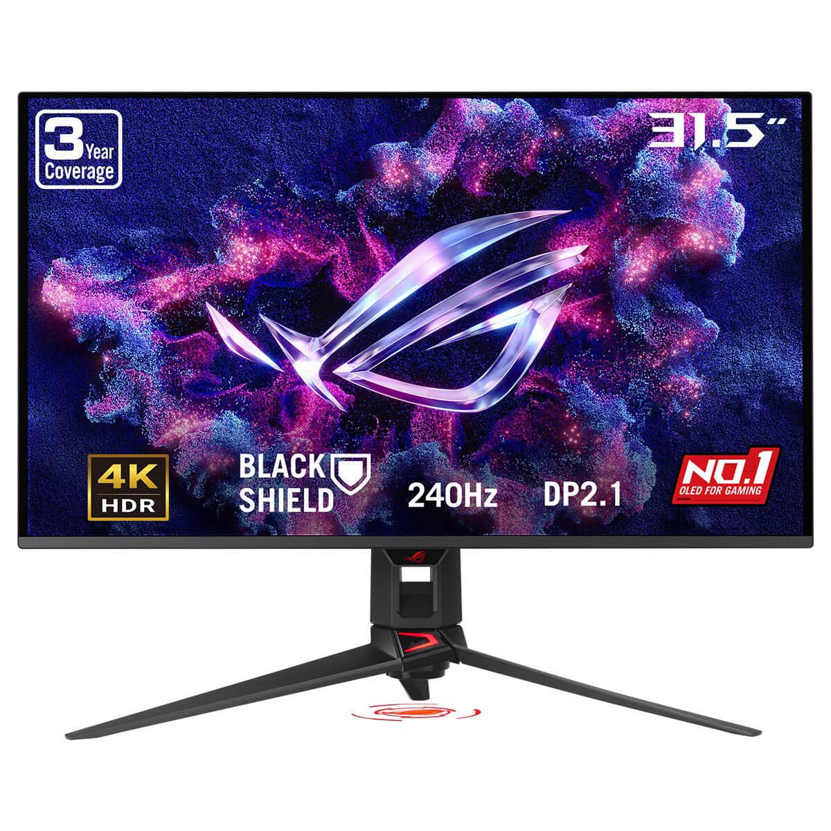 ASUS ROG Swift OLED PG32UCDM3 31.5 inç 4K UHD OLED Gaming Monitör, 240Hz yenileme hızı, 0.03ms tepki süresi, Adaptive Sync ve QD-OLED teknolojisi ile yüksek performans sağlar.