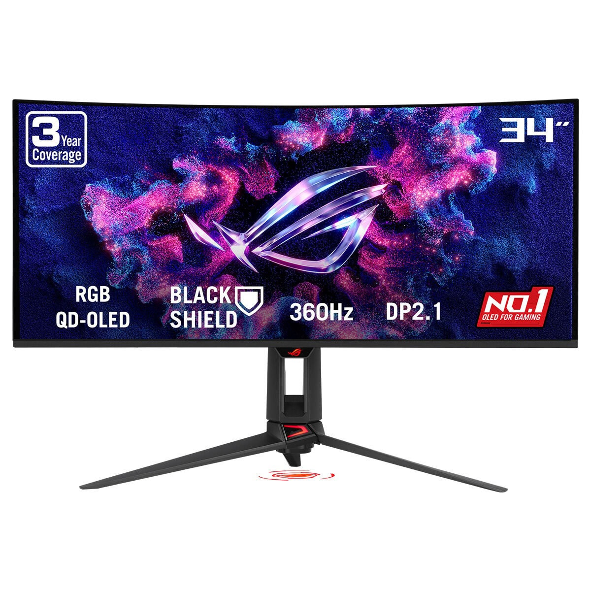 ASUS ROG Swift OLED PG34WCDN 34 inç 360Hz, 0.03ms UWQHD Kavisli Oyun Monitörü.