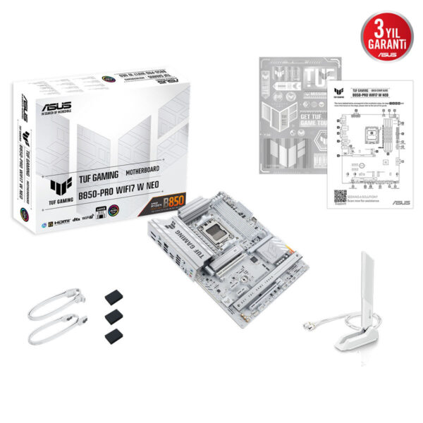 Asus Tuf Gaming B850 Pro Wifi7 W Neo 9000mhz (oc) Ddr5 Soket Am5 M.2 Hdmi Dp Atx Anakart 15