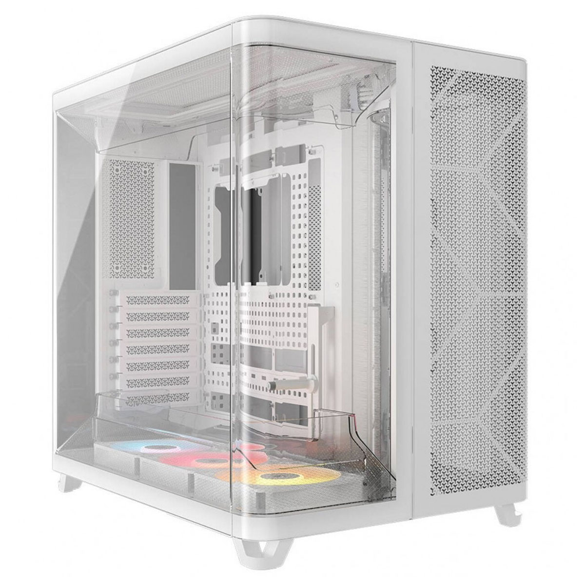 Corsair Air 5400 Rs R Beyaz 3x120mm Argb Fan Mesh Temperli Cam Usb 3.2 Triple Chamber Mid Tower E Atx Gaming Kasa (cc 9011319 Ww) 1