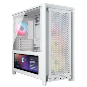 Corsair Frame 4000d Lcd Rs 4x120mm Argb Fan Mesh Temperli Cam Usb 3.2 Premium Mid Tower E Atx Beyaz Gaming Kasa (cc 9011327 Ww) 1