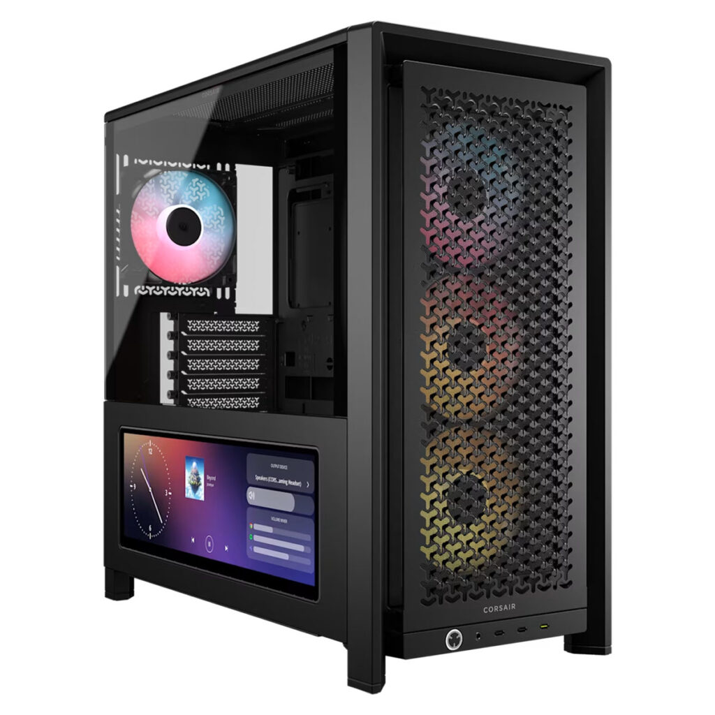 Corsair Frame 4000d Lcd Rs 4x120mm Argb Fan Mesh Temperli Cam Usb 3.2 Premium Mid Tower E Atx Dokunmatik Ekranlı Siyah Gaming Kasa (cc 9011326 Ww) 1