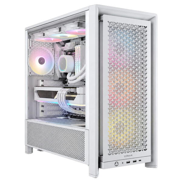 Corsair Frame 4000d Rs Beyaz 3x120mm Argb Fan Mesh Temperli Cam Usb 3 2 Mid Tower E Atx Gaming Kasa Cc 9011297 Ww T2