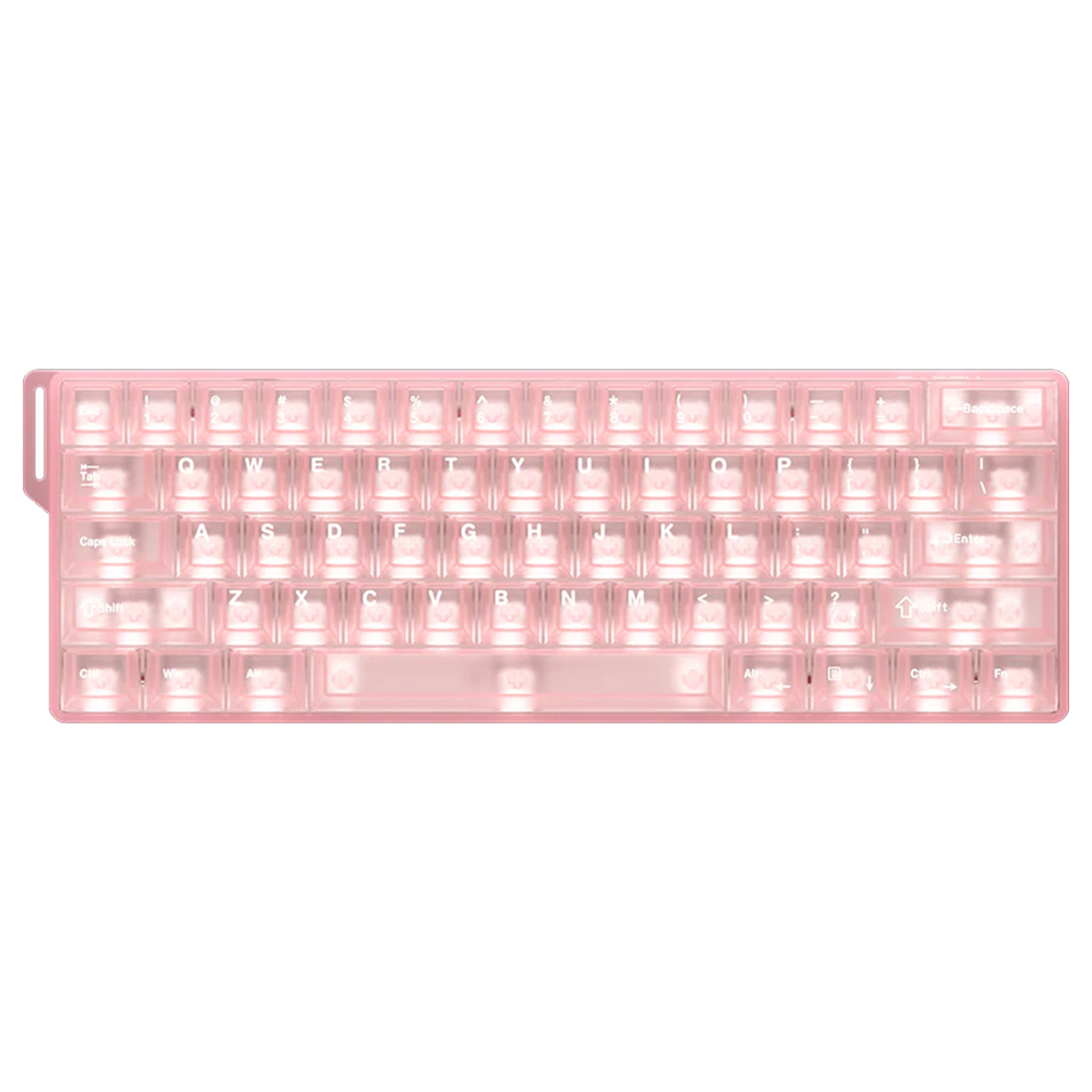 Dareu Cool 60 Pink Clear ` Ice Blade Manyetik Switch 8k Hz Hall Effect Hotswap Rgb Ingilizce Mekanik Gaming Klavye 1
