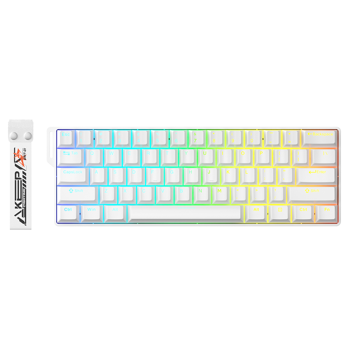Dareu Ek60 He White Yulong Manyetik Switch 8k Hz Hall Effect Hotswap Rgb Ingilizce Mekanik Gaming Klavye 3