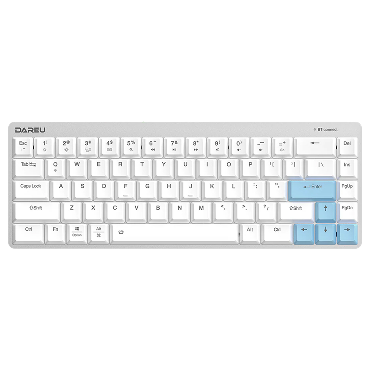 Dareu Ek868 White E Red Low Profile Switch Bluetooth Ingilizce Mekanik Gaming Klavye 1