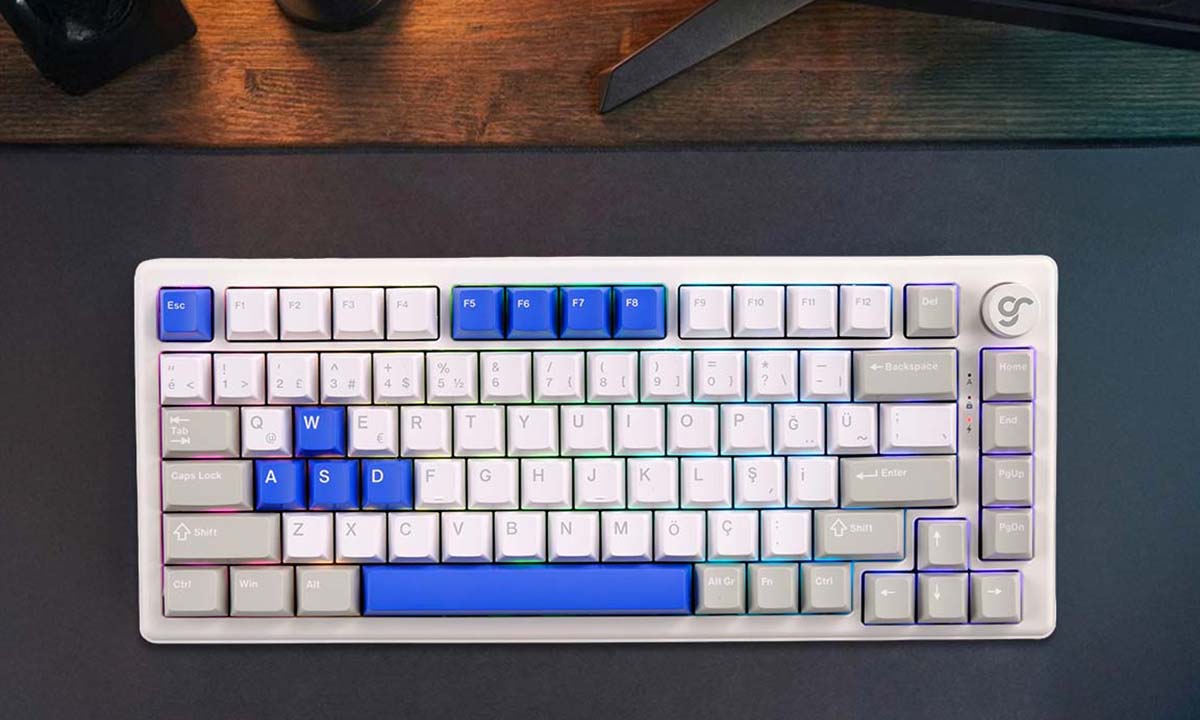GameRaider Cherry Double Shot PBT (Full Set) Mavi Türkçe Keycap Set