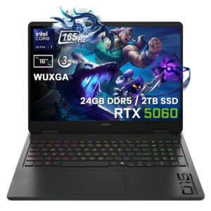 HP Omen Slim 16-an0036nt oyun bilgisayarı, 16 inç WUXGA ekran, RTX 5060 grafik kartı, 24GB DDR5 RAM ve 2TB SSD ile yüksek performanslı oyun deneyimi sunar.