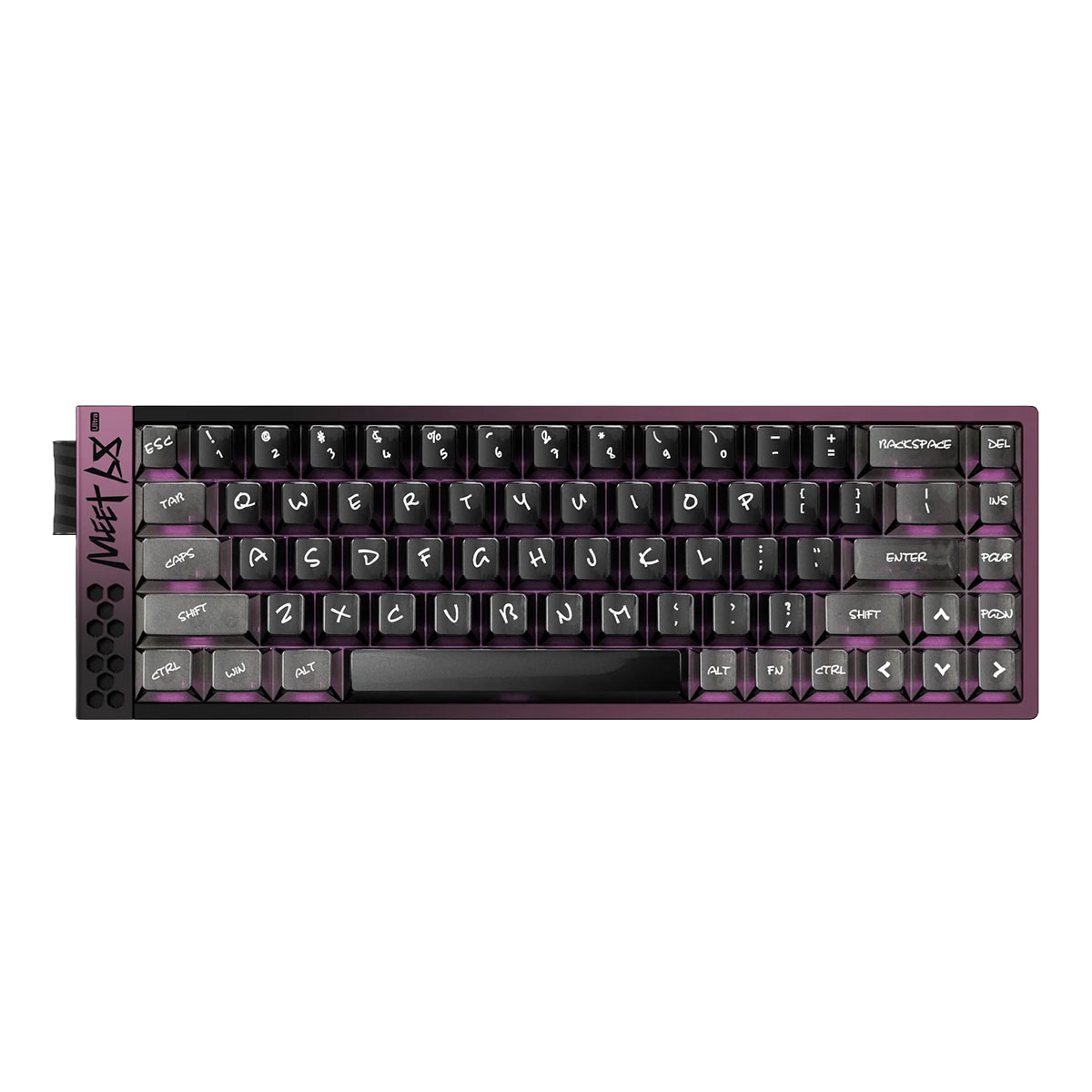 Iqunix Meet68 Ultra Midnight Purple Omega Manyetik Switch 8k Hz Hall Effect Hotswap Rgb İngilizce Mekanik Gaming Klavye 1