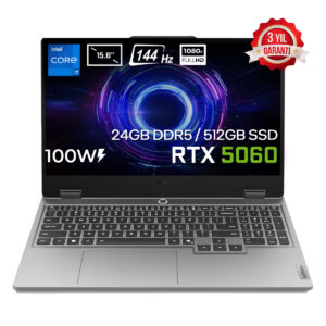 Lenovo Loq 15irx10 Intel Core I7 13650hx 24gb Ddr5 512gb Ssd Rtx 5060 8gb 100w 15.6 Inç Full Hd 144hz Ips Freedos Gaming Laptop (83je00ertr) 01