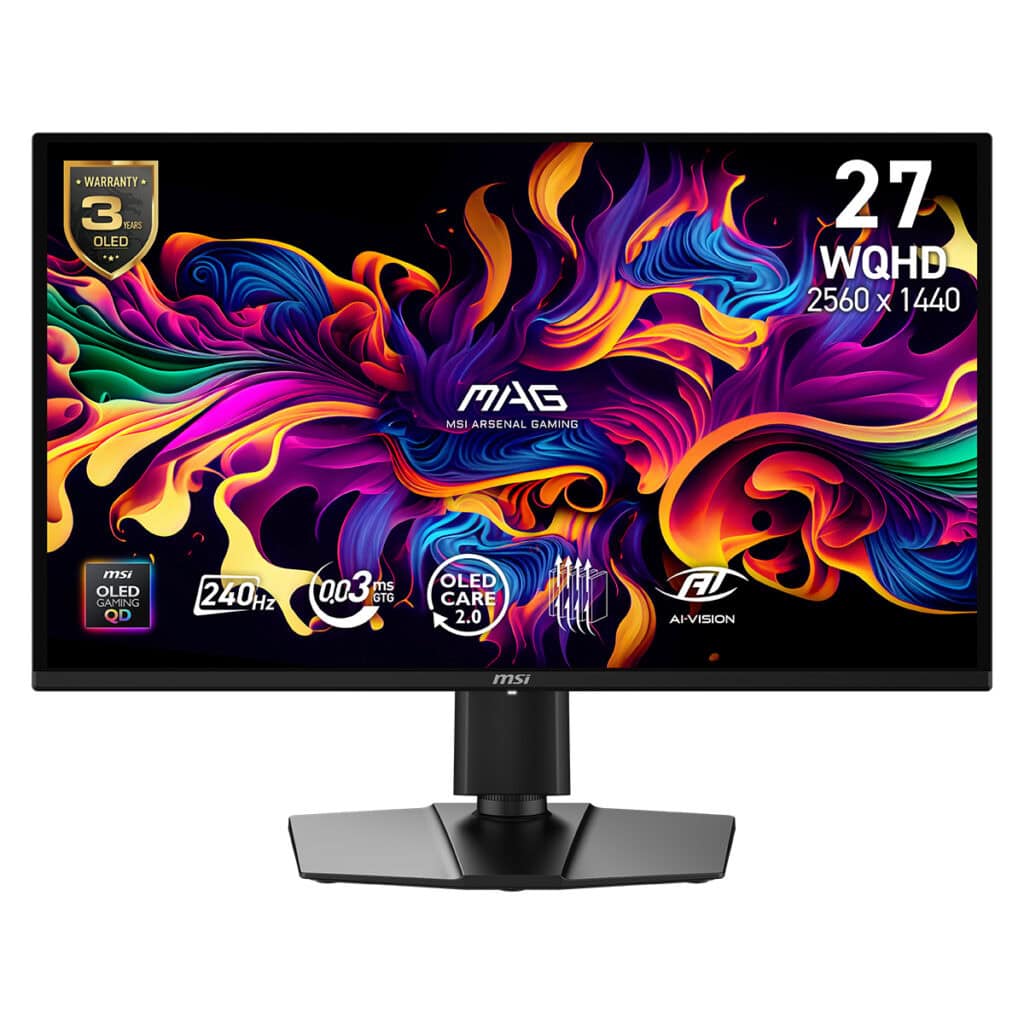 MSI MAG 274QP QD-OLED 26.5 inç 240Hz WQHD Gaming Monitör.