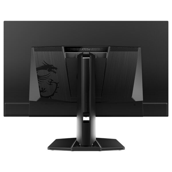 MSI oyun monitörü, yüksek çözünürlük ve hızlı tepki süresi ile oyun deneyimini artırır, şık tasarımı ve Dragon logosu ile dikkat çeker.