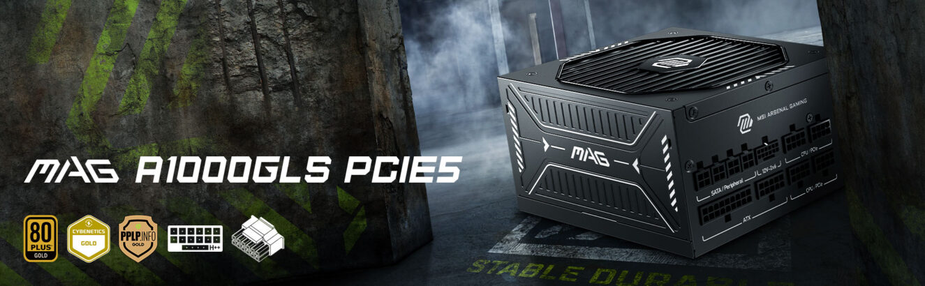 MSI MAG A1000GLS PCIE5 1000W Güç Kaynağı H1