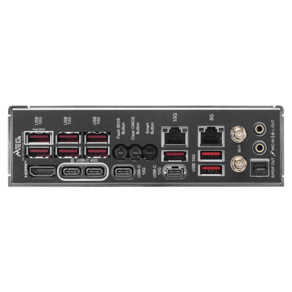 MSI MEG X870E ACE MAX anakart, yüksek performanslı DDR5 RAM, AM5 soket, M.2 ve HDMI çıkışlarıyla gelişmiş anakart modeli.
