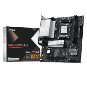 AMD B850 yonga seti ile uyumlu yüksek performanslı anakart. RX 9000 ve Ryzen 9000 serisi işlemcilerle ideal uyum sağlar, oyun veProfesyonel kullanım için mükemmel seçim.