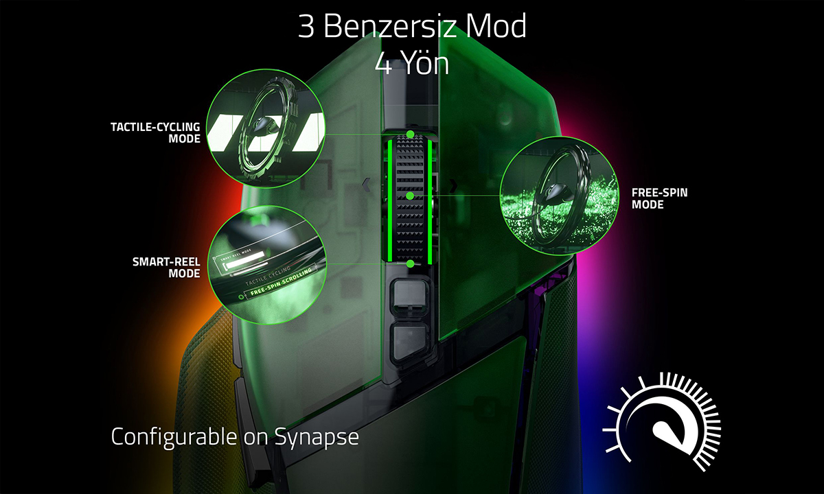 Yapılandırılabilir Razer HyperScroll Tekerleği