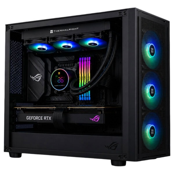 Thermalright Frozen Magic 360 ARGB BLACK 360mm işlemci sıvı soğutucu, RGB aydınlatmalı, yüksek performanslı ve uyumlu, şık tasarım.