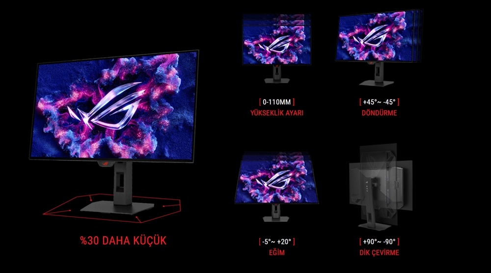 ROG Strix OLED XG27AQWMG ASUS ROG Strix OLED XG27AQWMG Pivot Gaming Monitör H19