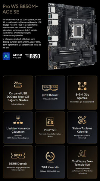 Pro WS B850M-ACE SE Pro WS B850M-ACE SE