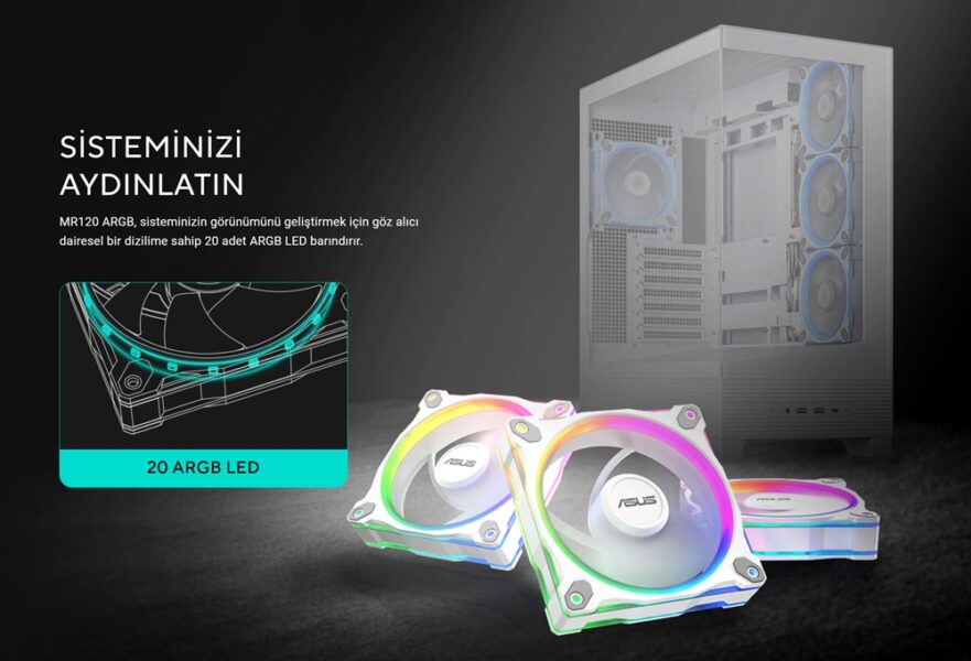 ASUS Prime MR120 ARGB Fan - Triple Pack ASUS Prime MR120 ARGB Fan - Triple Pack