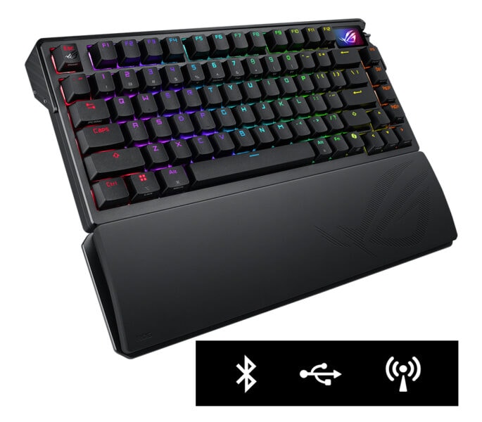 ROG Azoth Extreme ASUS ROG Azoth Extreme ROG NX Snow Kablosuz Mekanik Gaming Klavye, 8K Hz RGB aydınlatma ve hızlı tepki süresi ile üstün oyun deneyimi sağlar.