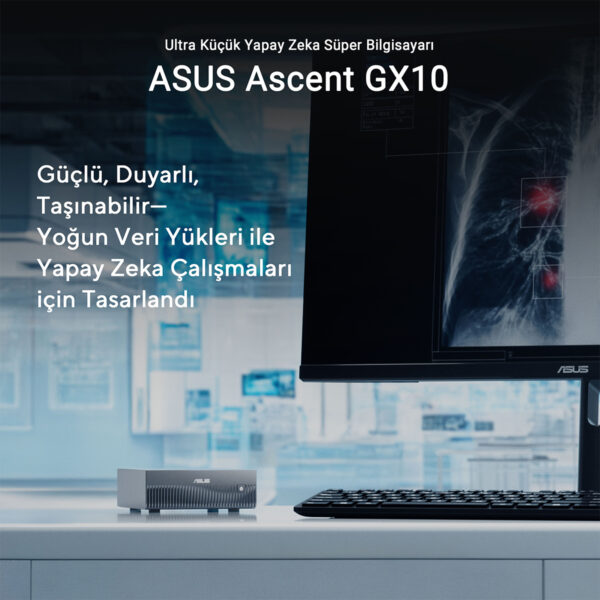 Asus Ascent Gx10 Gg0027bn Nvidia Gb10 Cpu Blackwell Gpu 128gb Lpddr5x 4tb Ssd Yapay Zeka Super Bilgisayar Y18