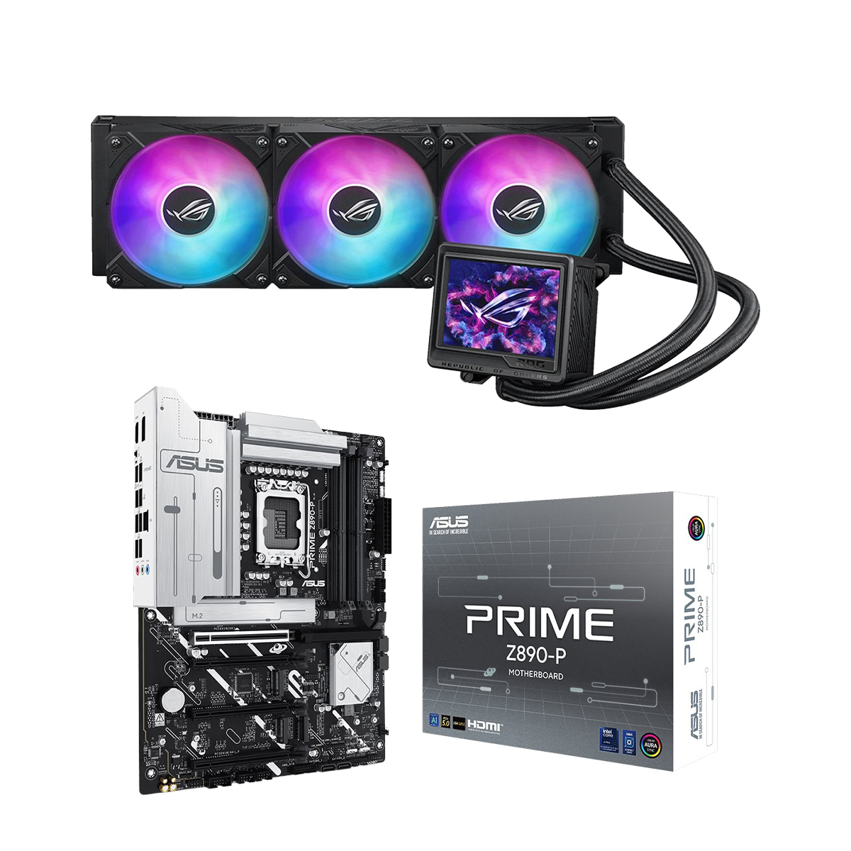 Asus Prime Z890 P Anakart Asus Rog Ryujin Iii 360 Argb Extreme Sivi Sogutucu Y1