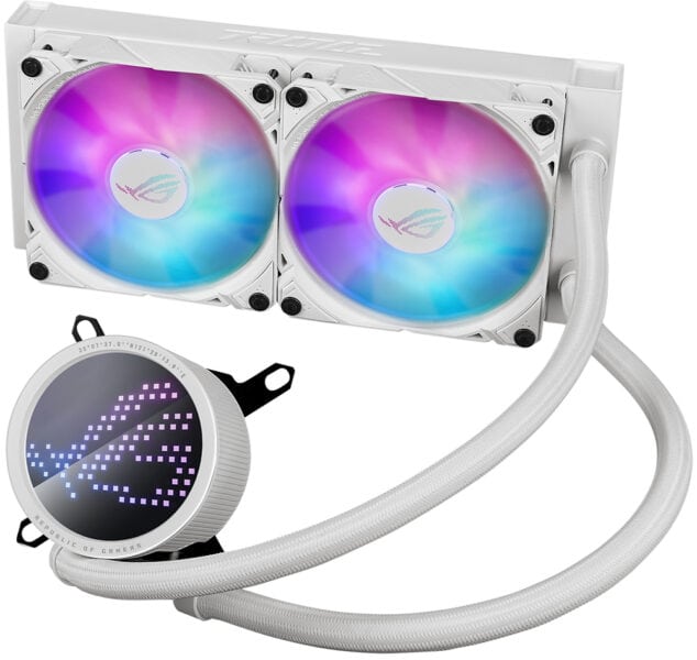 ROG RYUO III 240 ARGB WHITE EDITION ASUS ROG STRIX LC II 240 ARGB Beyaz İşlemci Sıvı Soğutucu, Intel ve AMD uyumlu, RGB aydınlatmalı, yüksek performanslı 240mm sıvı soğutma sistemi.