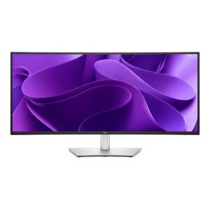 Dell Pro 34 Plus P3425WE 34 inç UWQHD IPS Kavisli Monitör, 100Hz yenileme hızı ve 5ms tepki süresi ile profesyonel ve oyun kullanımı için ideal.