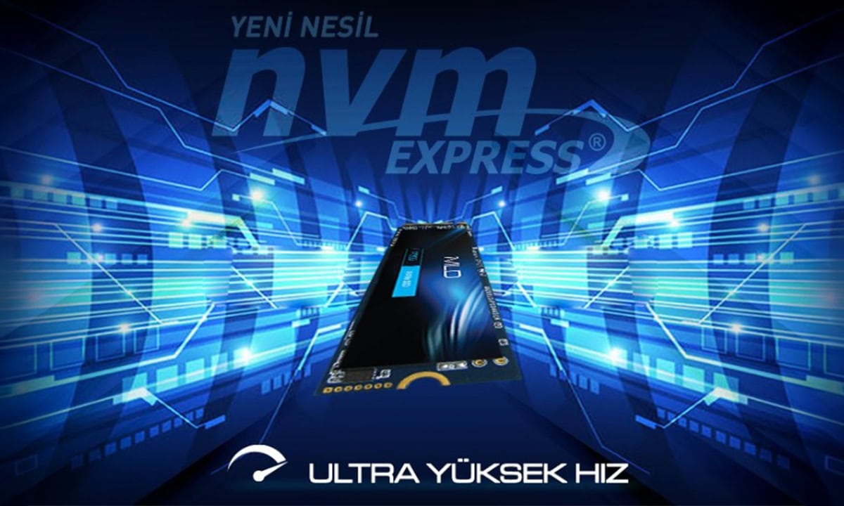 NVMe SSD depolama aygıtı, yüksek performans ve hız sağlayan, oyun ve bilgisayar sistemleri için ideal yüksek hızlı depolama çözümü.