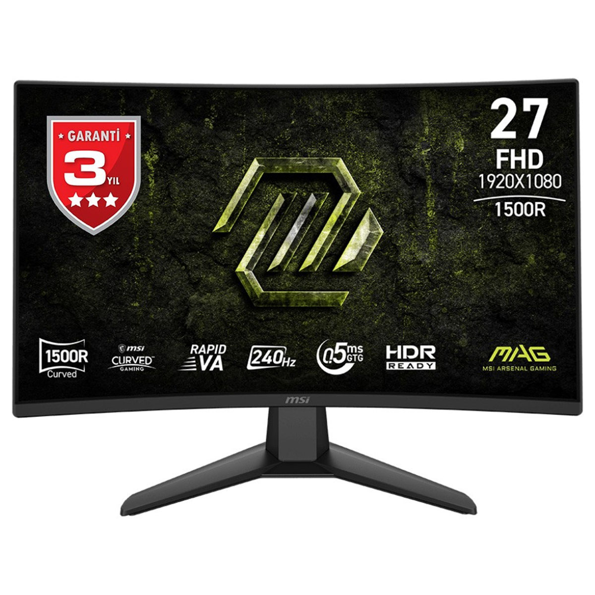 Msi Mag 274cf X24 27 Inç 240hz 0.5ms Full Hd Freesync Premium Rapid Va Kavisli Gaming Monitör 1