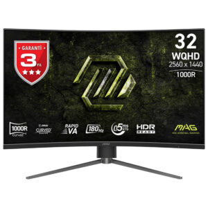 Msi Mag 325cqpf E18 31.5 Inç 180hz Wqhd Adaptive Sync Rapid Va Kavisli Gaming Monitör 1
