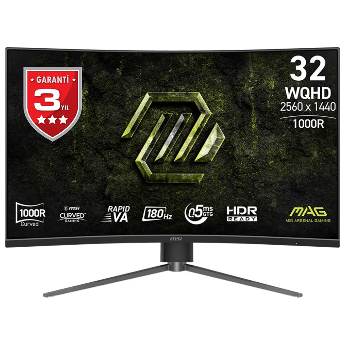 Msi Mag 325cqpf E18 31.5 Inç 180hz Wqhd Adaptive Sync Rapid Va Kavisli Gaming Monitör 1