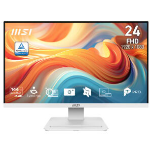 MSI PRO MP241W E14V 23.8 inç Full HD 144Hz VA Beyaz Monitör.