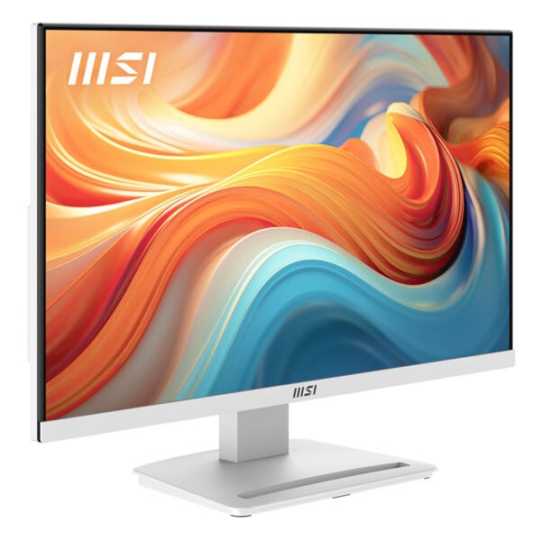 MSI PRO MP241W E14V 23.8 inç 144Hz Full HD FreeSync VA monitör, beyaz renkli, yüksek yenileme hızı ve düşük gecikme süresi ile oyun ve ofis kullanımı için ideal.