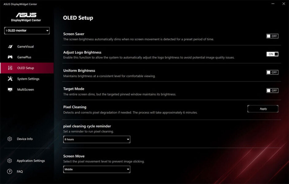 ROG Swift OLED PG39WCDM ASUS ROG Swift OLED PG39WCDM Gaming Monitör H11