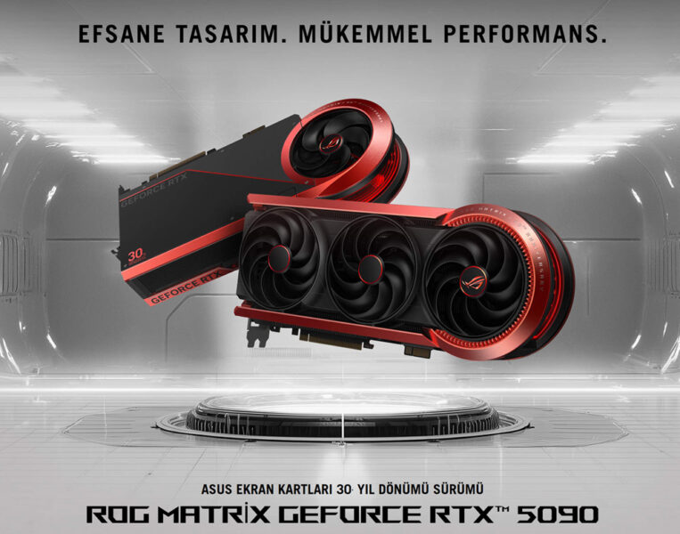 ROG-MATRIX-RTX5090-P32G-30TH ASUS ROG Matrix Platinum GeForce RTX 5090 30th Anniversary Edition 32GB GDDR7 512 Bit DLSS 4 Ekran Kartı h2