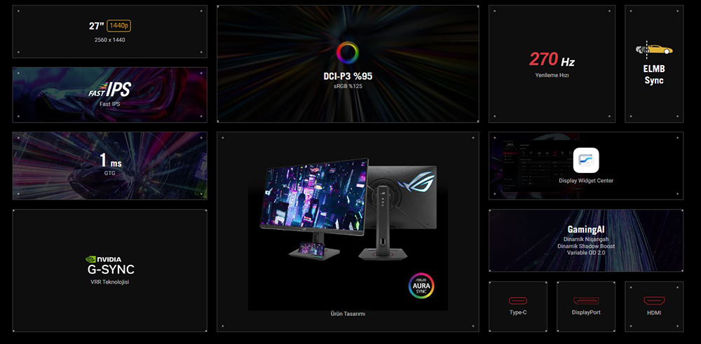 ROG Strix XG27ACMG ASUS ROG Strix XG27ACMG Gaming Monitör H4