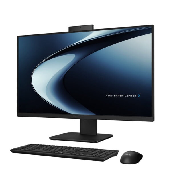 Yüksek çözünürlüklü ASUS ExpertCenter P600 AiO bilgisayar ekranı, şık tasarımı ve güçlü performansıyla ofis ve ev kullanımı için ideal.