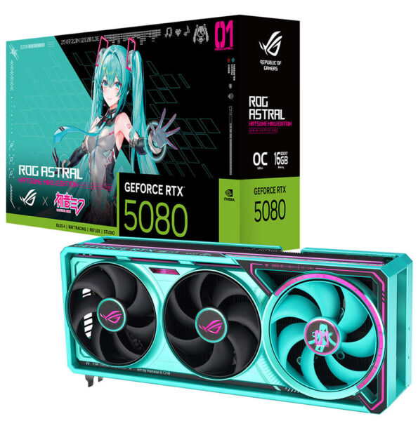 ROG Astral GeForce RTX™ 5080 16GB GDDR7 OC HATSUNE MIKU EDITION