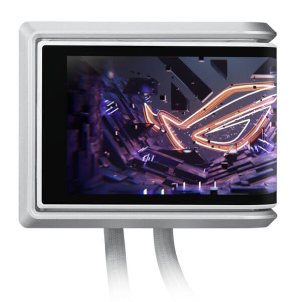 ASUS ROG Ryuo IV 360 ARGB Beyaz Edition, Intel ve AMD uyumlu, 360mm sıvı işlemci soğutucu, RGB aydınlatmalı, yüksek performanslı ve şık tasarımıyla gaming ve overclocking için ideal.